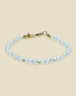 Min Maadan Alensan Aquamarine Bracelet with Gold Stopper Al2404-2