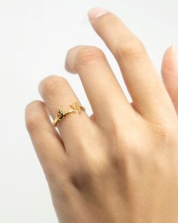 Min Maadan Alensan Ensan 14K Gold-Plated Ring