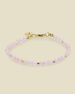 Min Maadan Alensan Rose Quartz Jewel Bracelet with Gold Stopper Al2404-4
