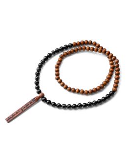 Min Maadan Alensan Precious Stones Chrysocolla Rememberance Subha Beads - Black